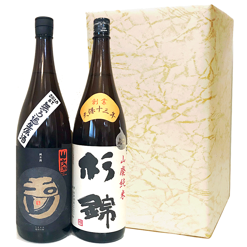 山廃自然熟成純米酒1.8Lマニアックな日本酒のみくらべギフトセット 
