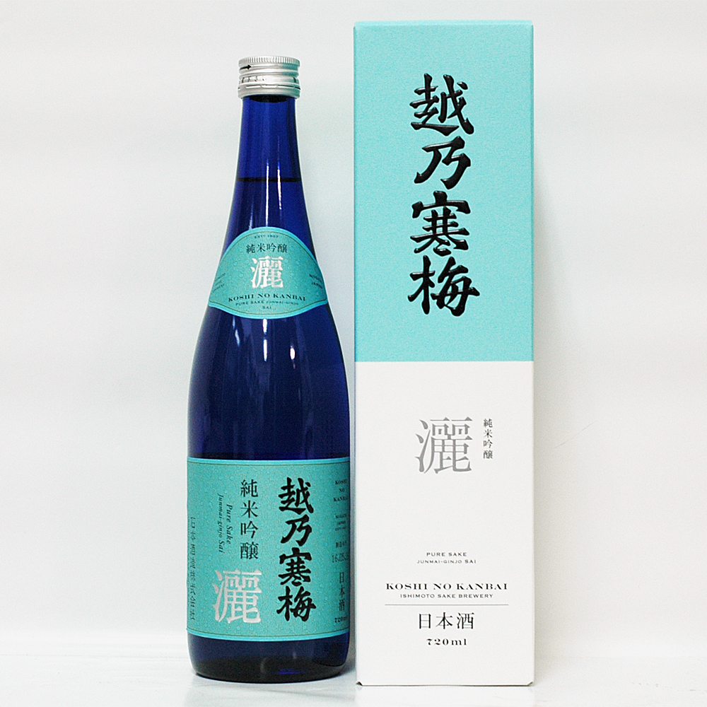 越乃寒梅 純米吟醸 灑(さい) [化粧箱付] 720ml | 幸せの酒 銘酒市川